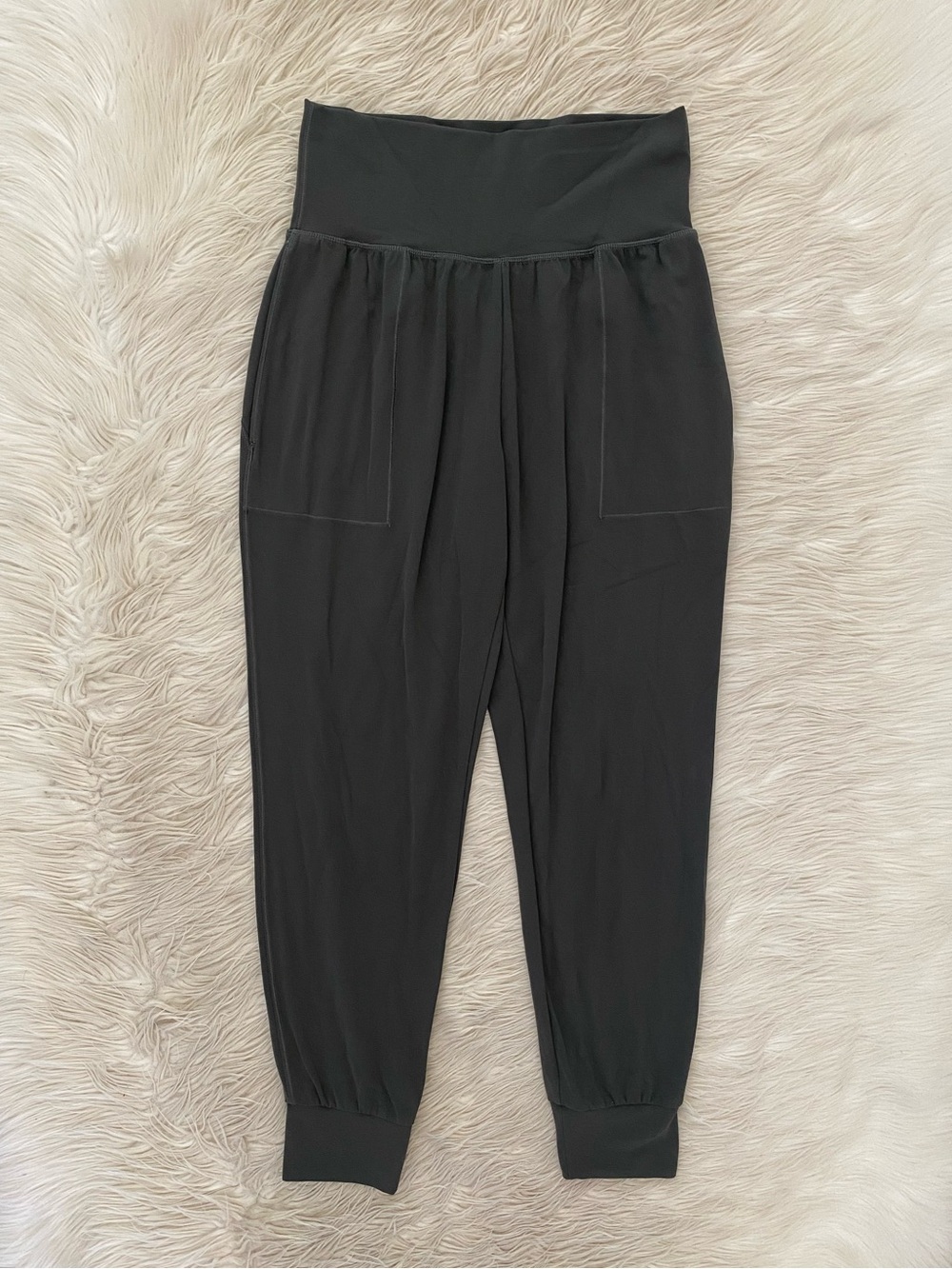Athleta Cruise Jogger Powervita Black Olive Green Gray High Rise Athleisure S - Picture 3 of 13